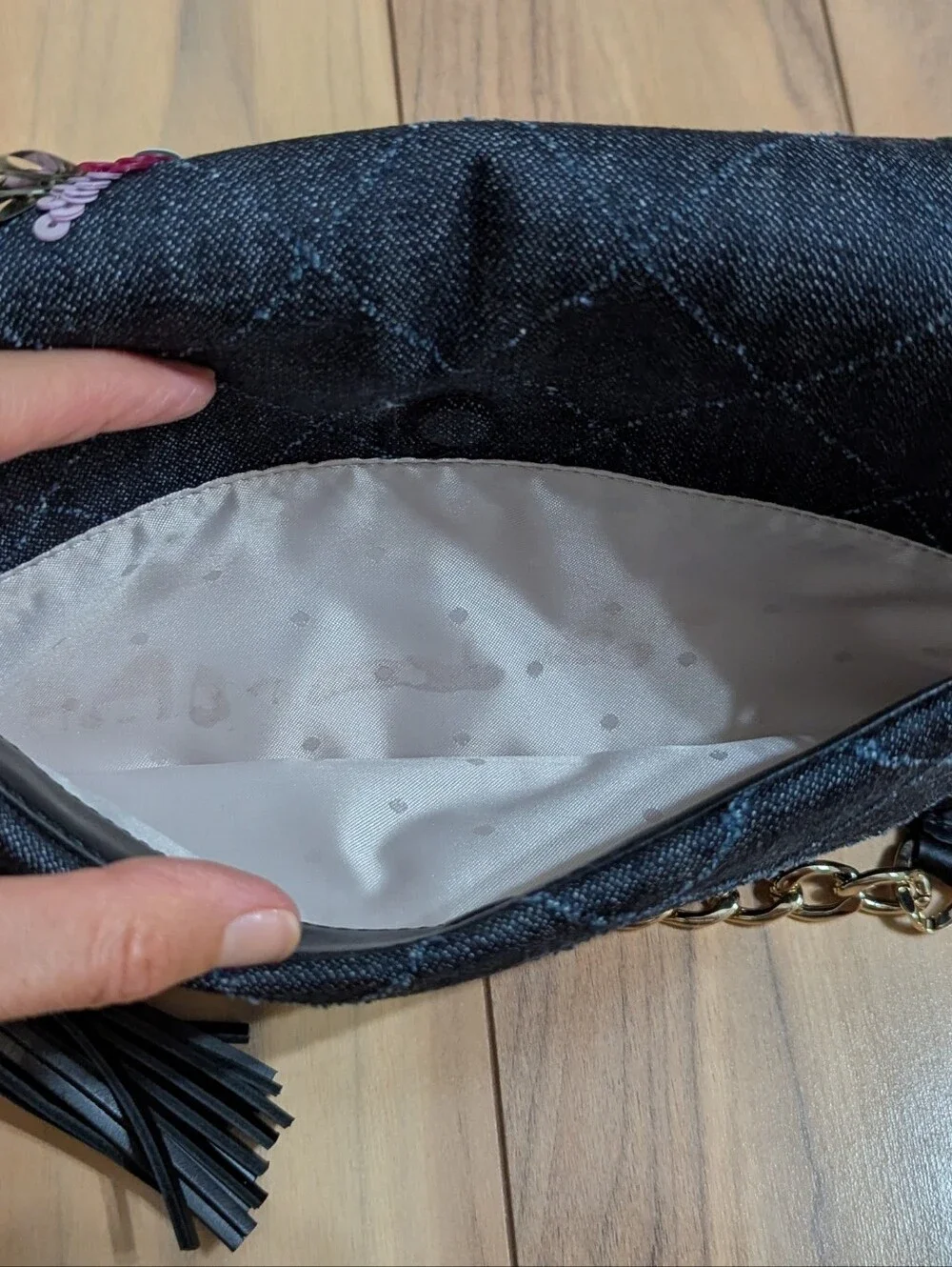 EUC! Kate Spade New York Emerson Place Hummingbird Sequin Embellished Bag
